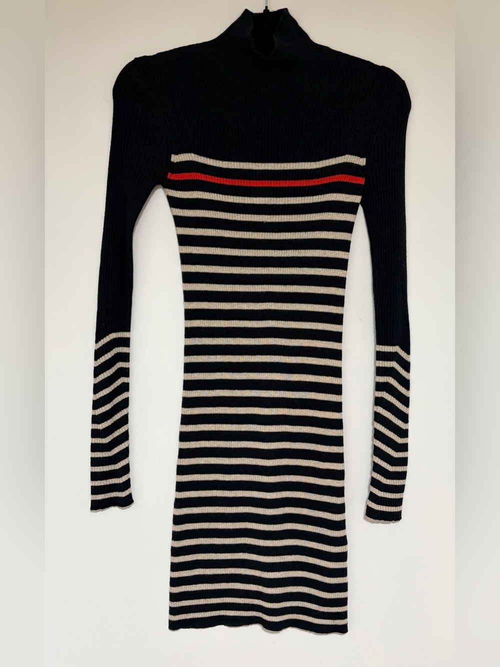 Rag & Bone Women’s Kate Navy Stripe Cashmere Blend Long Sleeve Dress Size XS NWT - Picture 3 of 10